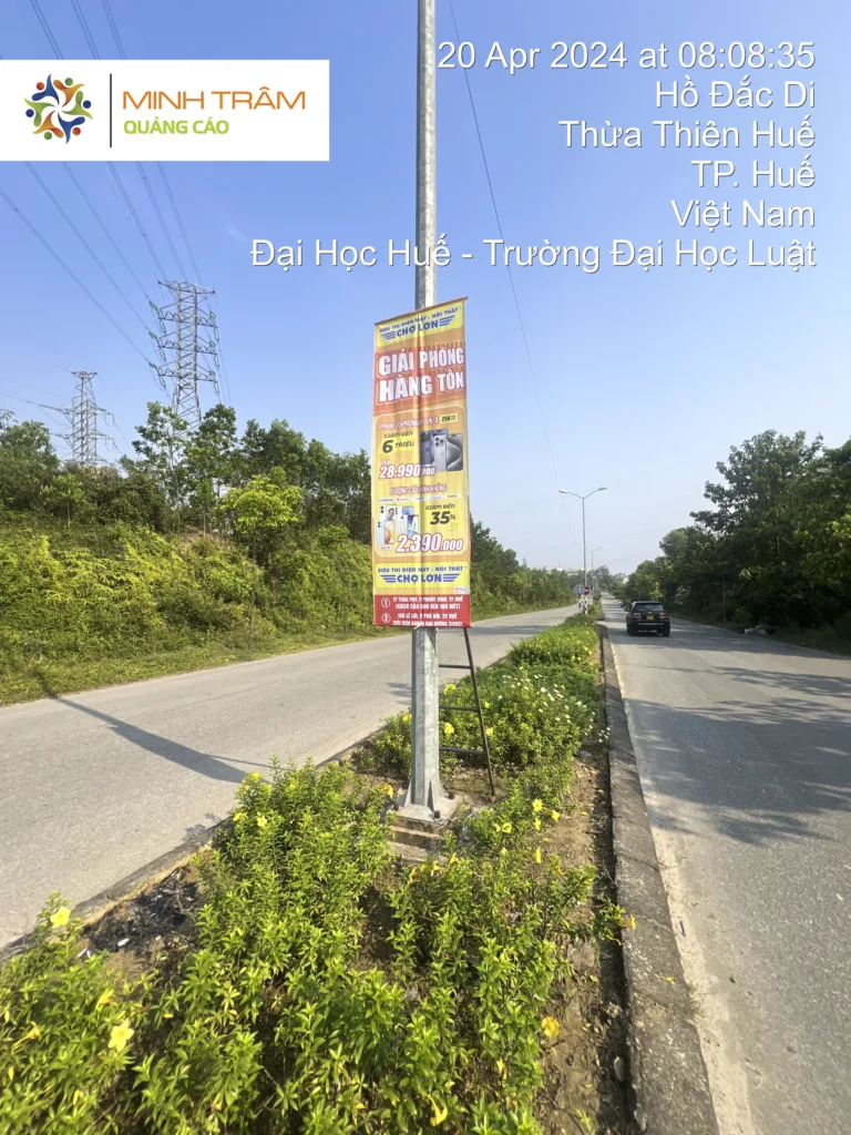 Treo băng rôn, phướn quảng cáo tại Huế Trọn gói